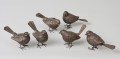Set of Six Steel Birds