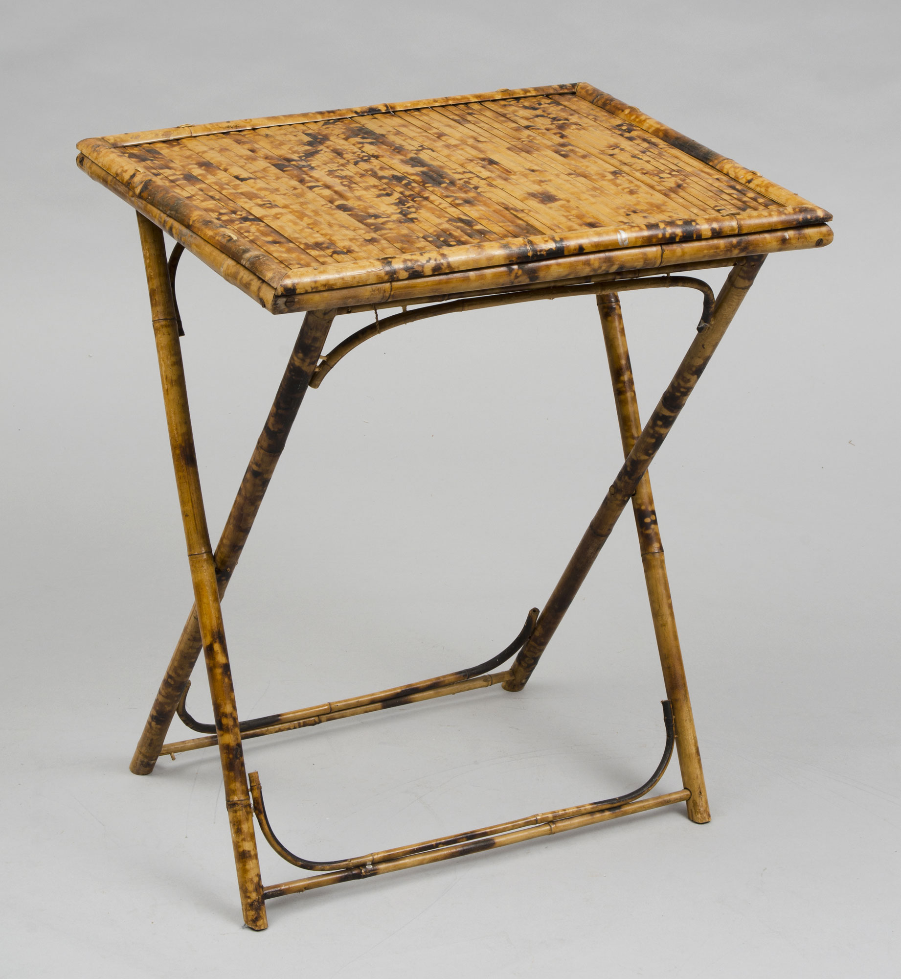 Antique Folding Table | Pair of Antique English Bamboo Folding Tables