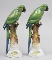 Pair Porcelain Parrots