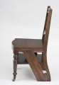 Mahogany Metamorphic Chair and Library Steps with Removable Leather Seat