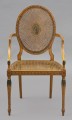 Late 19th Century Hepplewhite Revival Satinwood Armchair, Circa 1880
