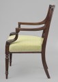 English Mahogany Open Armchair, Circa 1860