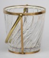 French Glass Ice Bucket, Circa 1940