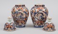Pair Imari Vases with Lids, Circa 1860