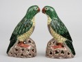 Pair Chinese Colorful Parrots, Circa 1850