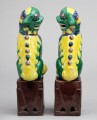 Pair Chinese Multicolored Foo Dogs