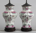 Pair of Samson Vases Lamped, Circa 1880