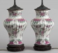 Pair of Samson Vases Lamped, Circa 1880