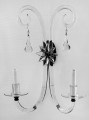 Pair French Glass Wall Sconces, Circa 1900