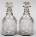 Antique English Cut-Glass Decanters