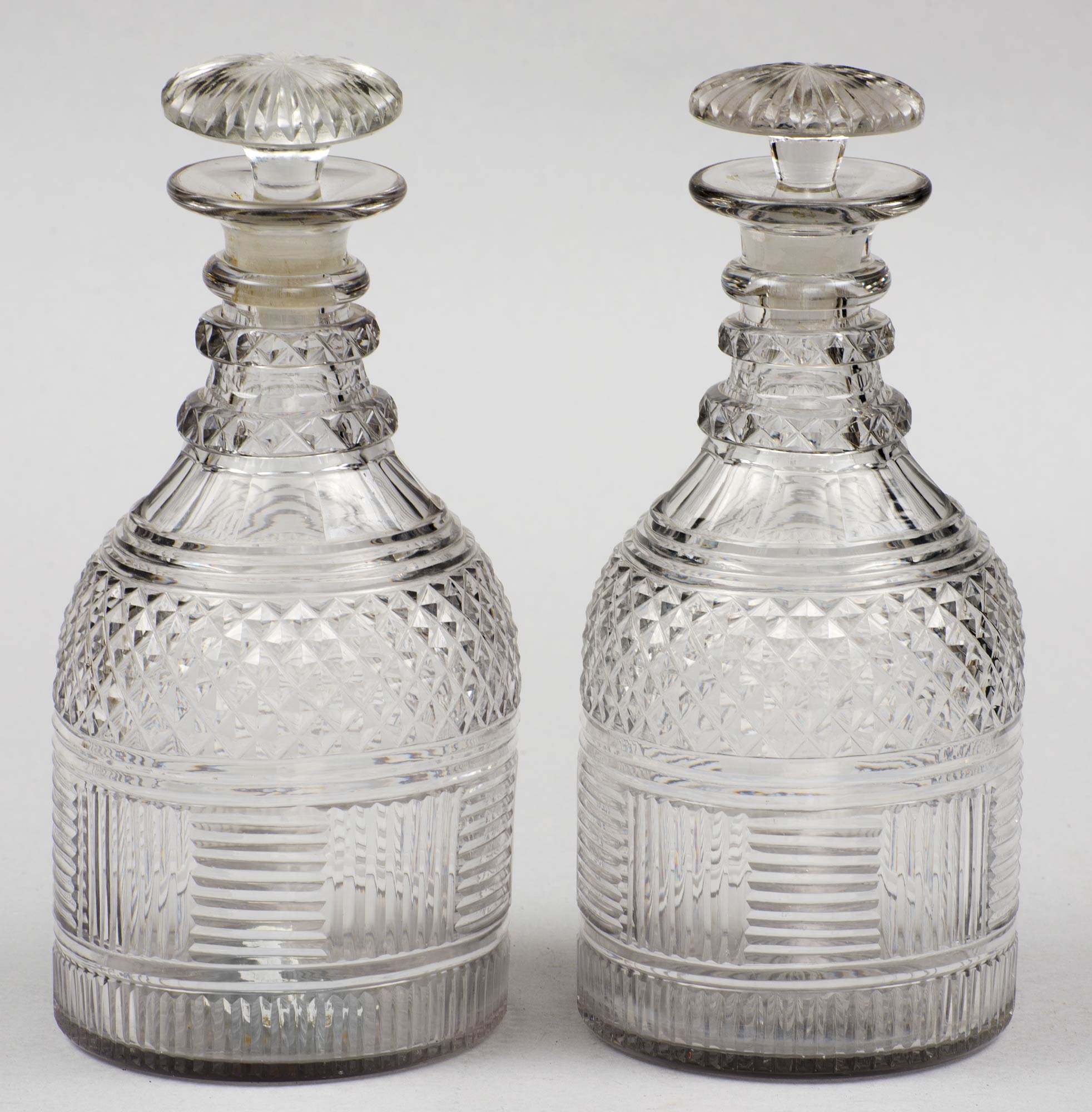 Antique English Cut Glass Decanters