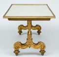 Antique French Carved Giltwood Mirrored Coffee Table