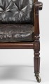 Antique English Regency Caned Library Armchair