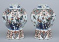 Pair Dutch Delft Vases, 17th Century