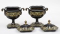 Regency Period Pair Tole Chesnut Urns, Circa 1810