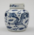 Chinese Small Porcelain Jar with Dragons