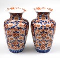 Pair Imari Open Vases, Circa 1890