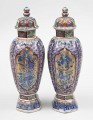 Pair of Chinese Clobbered Vases, Circa 1700