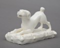 Staffordshire Porcelain Dog Paperweight