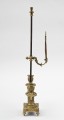 Antique French Gilded Bouillotte Candelabra Lamp