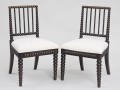 Pair Late Regency Bobbin-Turned Side Chairs, Circa 1830