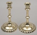 Pair French Brass Candlesticks, Circa 1750
