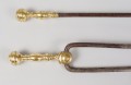 Pair of American Brass and Iron Fire Tools, Circa 1800