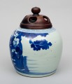 Chinese Porcelain Blue and White Squat Vase, Circa 1850