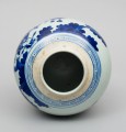 Chinese Porcelain Blue and White Squat Vase, Circa 1850