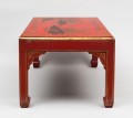 Chinoiserie Red Lacquered Coffee Table