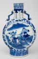 Pair of Chinese Blue and White Moon Flasks