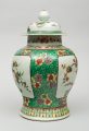 Chinese Famille Verte Balaster Shaped Vase