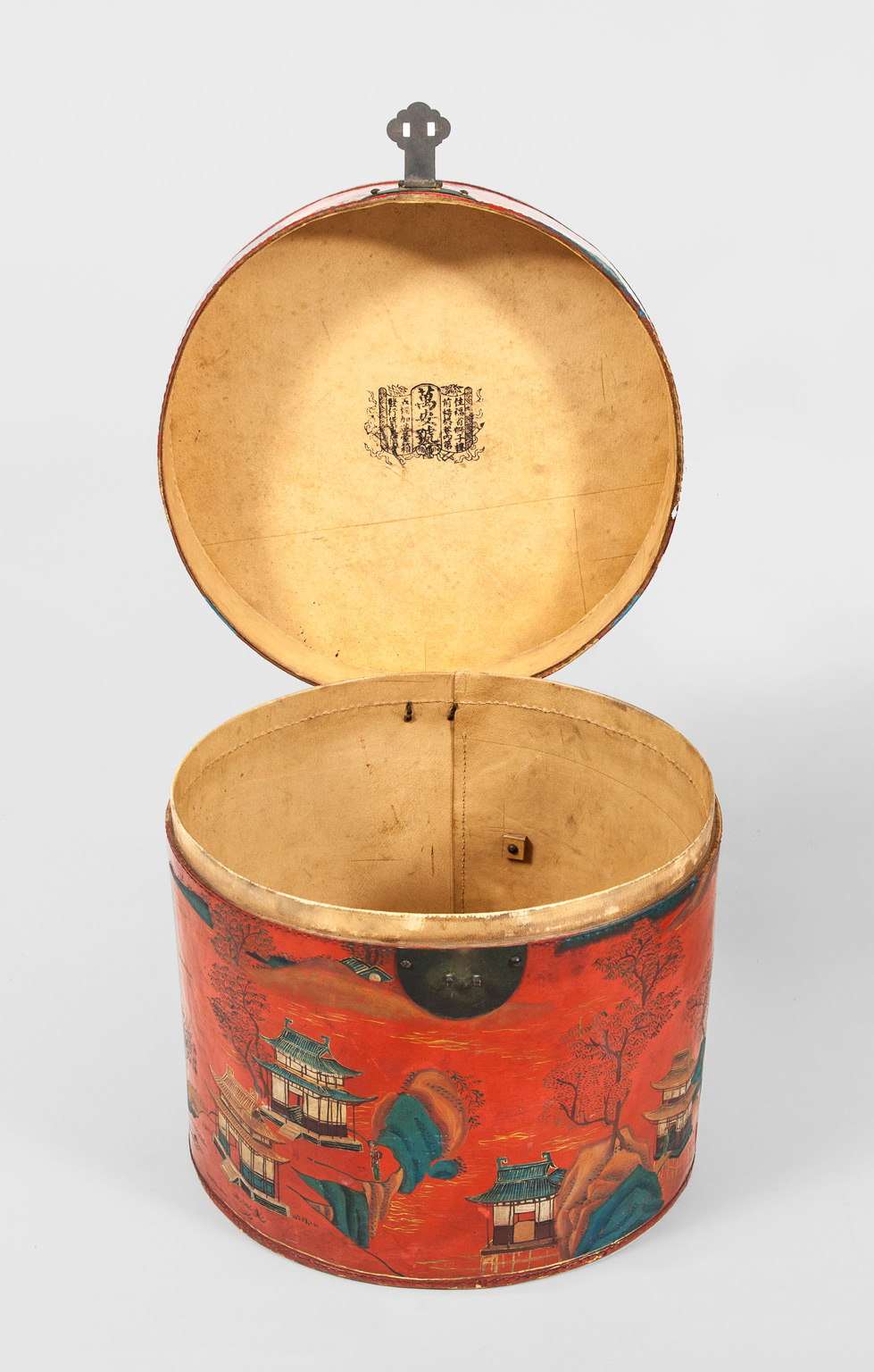 19th Century Chinese Asian Antique Hat Box 1800's 