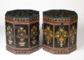 Pair Anglo Indian Papier Mache Low End Tables