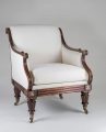 Fine Regency Simulated Rosewood Library Armchair