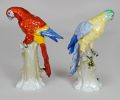 Pair of Sitzendorf Porcelain Parrots