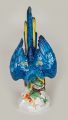 Continental Porcelain Blue Plumed Parrot