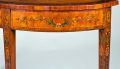 Superb George III Inlaid Satinwood Demi-lune Console Table