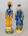 Pair Chinese Shiwan Ware Pottery Figures