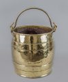 Brass Barrel-Shaped Coal Bucket