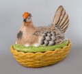 Antique Staffordshire Hen on Nest, Circa 1870