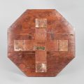 English Arts and Crafts Yew Wood Lazy Susan