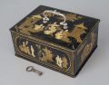 Rare French Chinoiserie Lacquered Strong Box