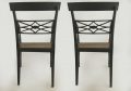 Pair of Regency Ebonized and Gilded Arm Chairs, Circa 1810