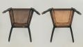 Pair of Regency Ebonized and Gilded Arm Chairs, Circa 1810