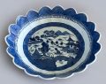Chinese Export Blue and White Scalloped Bowl