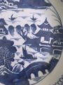 Chinese Export Canton Blue and White Leaf Dish