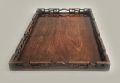 Rosewood Tray with Carved Gallery