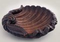Large Carved Teak Shell-Shaped Bowl