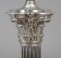 Silver Plate Corinthian Column Lamp Base